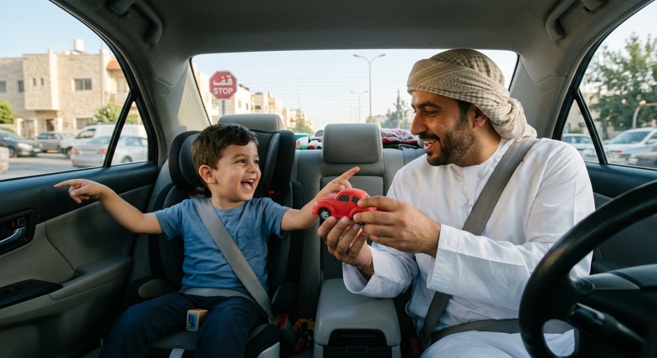 تطبيق القصص الاجتماعية في روتين التنقل والسيارة.